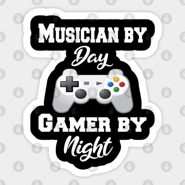 Musician By Day Gamer By Night Sticker by Emma-shopping